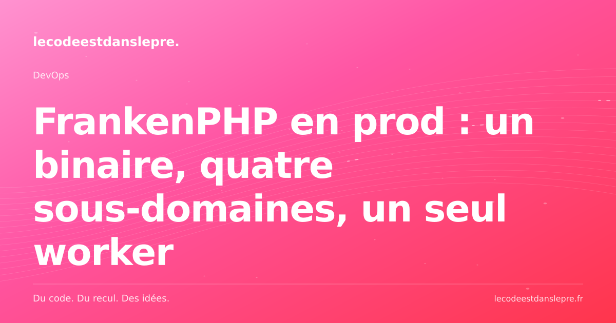 FrankenPHP en prod : un binaire, quatre sous-domaines, un seul worker